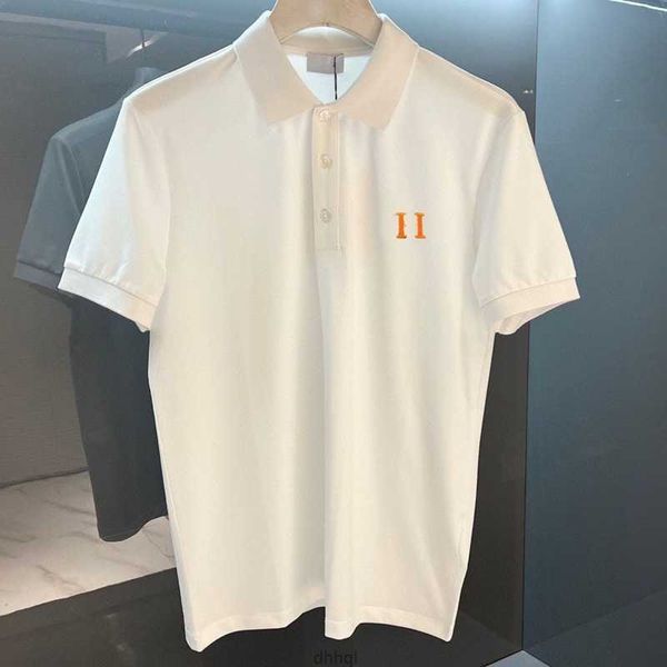 

large men polo shirt hms designer tshirt man sweatshirt h embroidered business casual short sleeve t-shirt mens sports pullover tee 3xlsj1bl, White;black