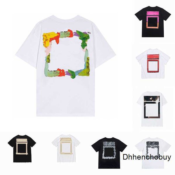 

summer mens womens designers t shirts loose tees offs fashion brands man s casual shirt luxurys clothing street shorts sleeve clothes polos, White;black