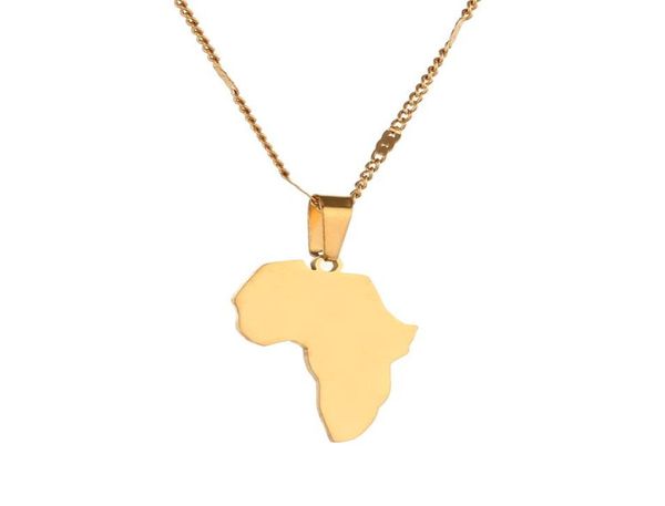 

stainless steel african map pendant necklace jewelry map of africa women charm jewelry5425359, Silver