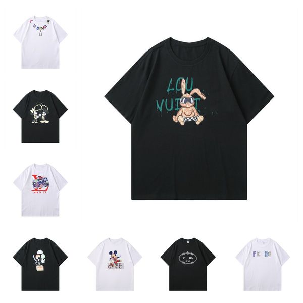 

luxury tshirt men s women designer t shirts short summer fashion casual with brand letter designers t-shirt vb88, White;black