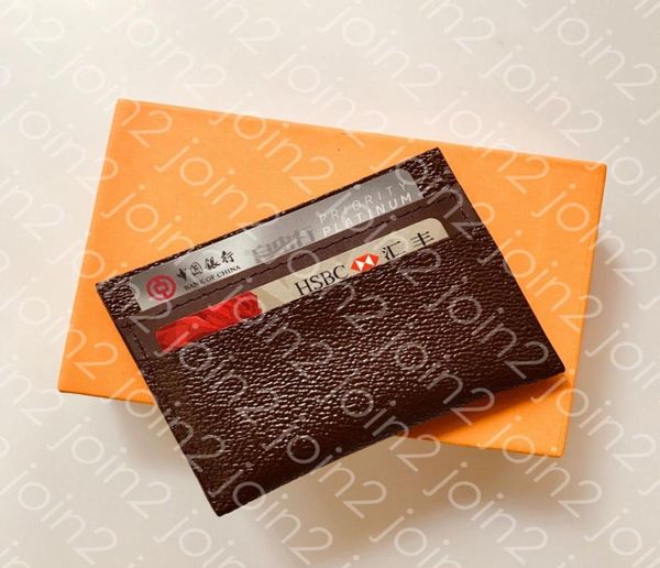 

porte cartes double m62170 fashion credit card holder wallet cardholder bussiness card case iconic eclipse waterproof1004019, Brown;gray