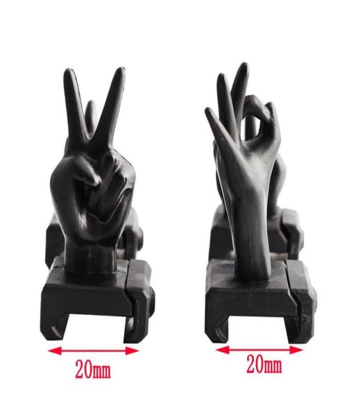 

4pcsset novelty finger thumb sights for 20mm wide rail mount base scope mount decorationcx5381952