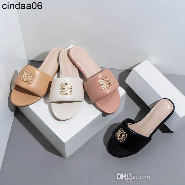 

summer slippers vacation beach sandals women's outwear slides fashion metal button shoes, Black