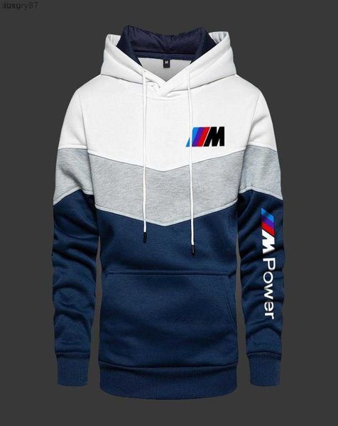 

men039s hooded bmw color fashion sweatshirt long sleeve autumn spring ccasual hoodies sports patchwork sweatshirts5032821, Black