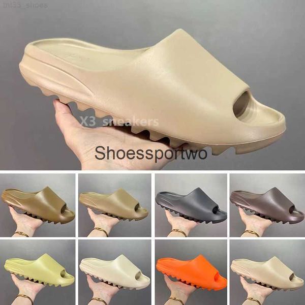 

yeezzys new foam runner sandals shoes slippers triple black white resin desert sand men women fashion slides orange bones sneakers 36-47 bw