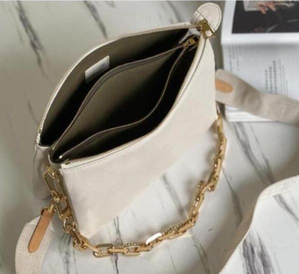

bag spring summer embossed puffy leather chain coussin pm handbag fashionforward shoulder crossbody strap 257268