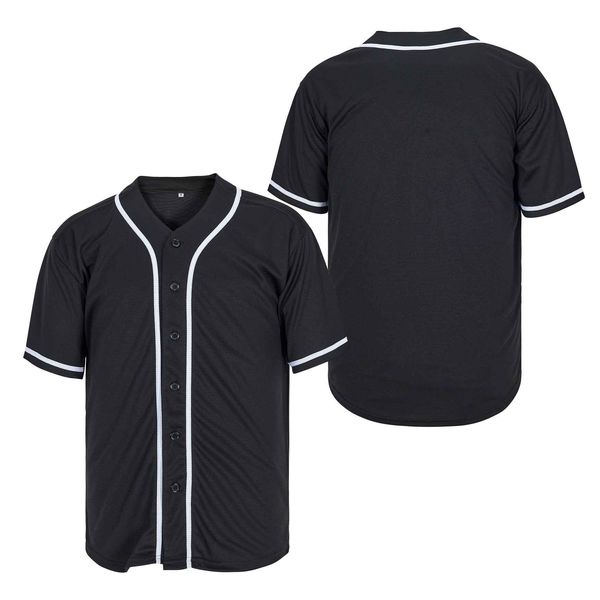 

custom black authentic baseball jersey stitching name number size s-4xl, Blue;black