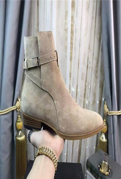 

high suede genuine leather harry wyatt charm boots wedge slp fashion men classic black gray brown ankle strap denim boot no bo6023574