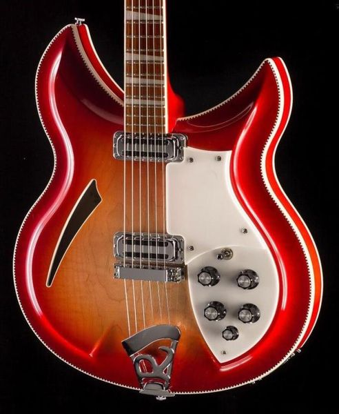 

cherry red 381 guitar semi hollow body 381v69 mapleglo china made5228623