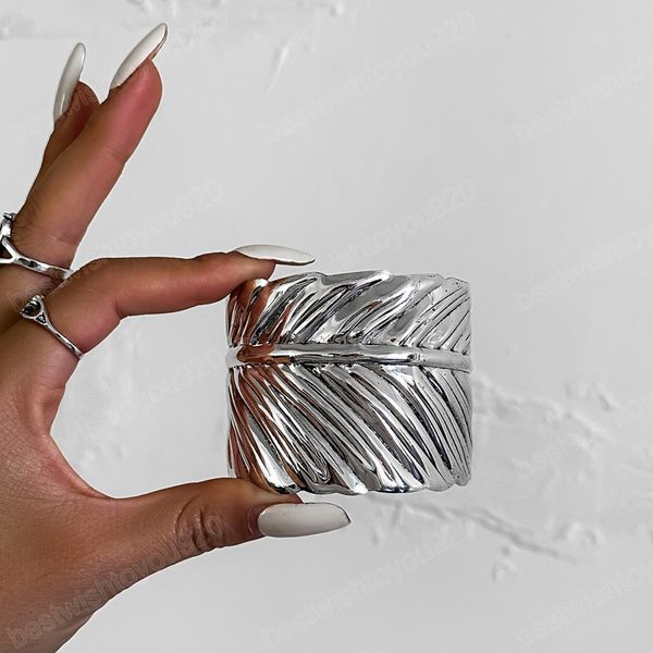 

exaggerated vintage large leaf open cuff bracelets for women africa bangle bracelet fashion jewelry ladies hand accessories, Black