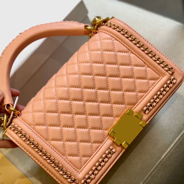 

womens designer classic boy shoulder bags single flap multi pochette quilted cowhide weave handle tote deauville valentine chain crossbody h