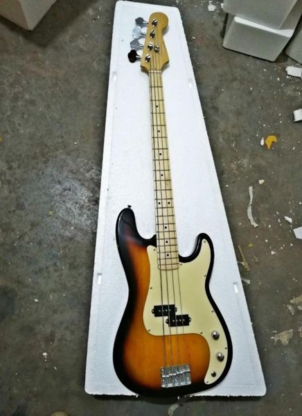 

whole color solid basswood body maple fretboard cream yellow plate 4 strings precision bass 1909043835498