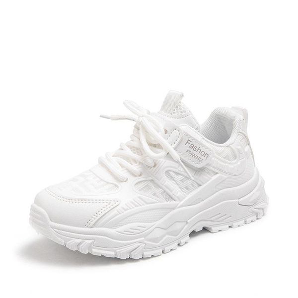 

athletic baby shoes footwear tennis sneakers children boys girls spring summer comfortable breathable running white f15687, Black