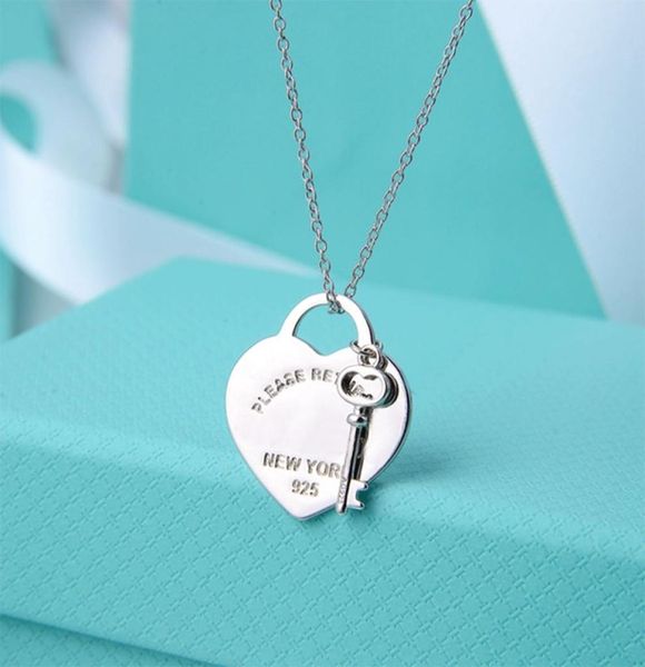 

key designer necklace 100 925 silver pendant necklaces t fashion female jewelry exquisite craftsmanship return to heart classic b9393565