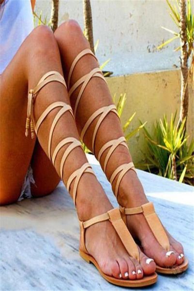 

new gladiator women flat sandals ladies clip toe cross strap thong sandals shoes woman beach binding sandalen dames fashion s4375655, Black