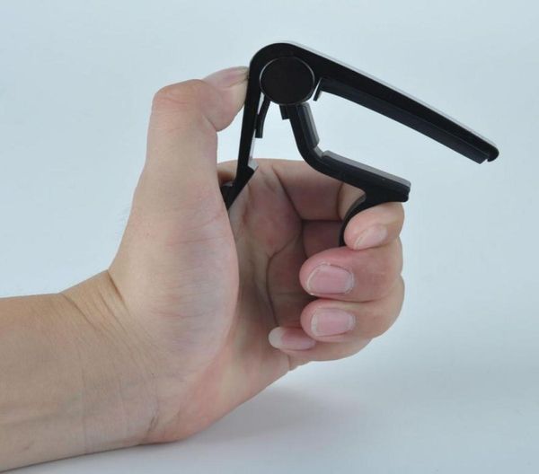

black singlehanded guitar capo quick change clamp trigger capos guitarr accessoriesaluminum1780843