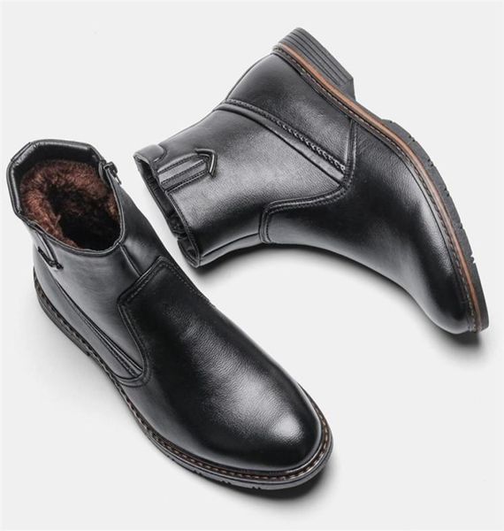 

wootten brand mens boots retro leather winter boots for men size 4045 winter leather boots handmade mens shoes dm5266c1 2012049719701, Black