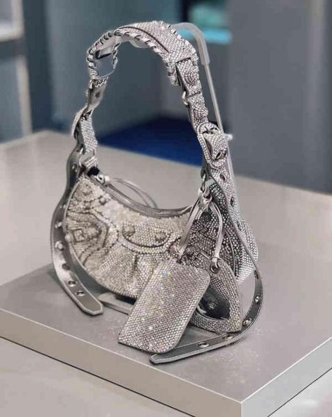 

bags flash drill locomotive bag shiny mirror one shoulder personality versatile oblique cross women039s autumn purses3077582