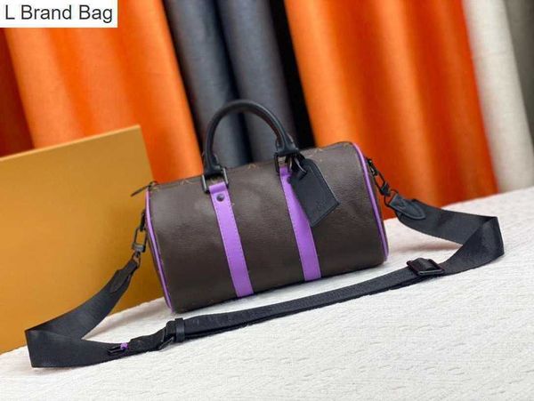 

l brand bag m46271 keepall bandouliere 25 mens shoulder bags epaule messager sac messen set mono shorsed shaded soft luxurys designer handba, Black