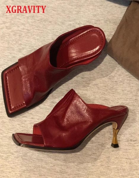 

xgravity vintage high heel summer shoes ladies fashion square toe women evening sandals lady shoes slippers3480204, Black