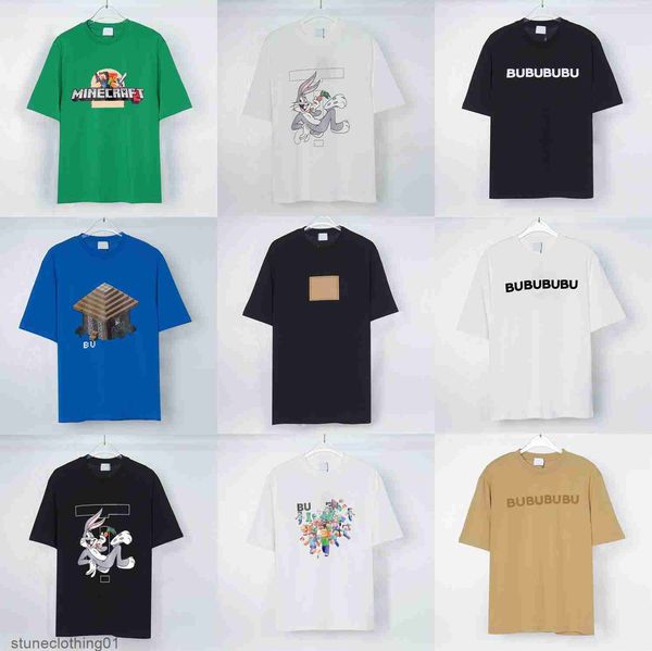 

bu designer tees men's t-shirts summer print 100% cotton loose casual short sleeved t shirt for men and women tee polos s-3xlx7ng, White;black