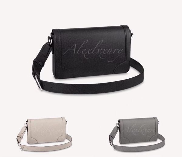 

men new flap messenger bags m30807 m30813 m30808 taige embossed leather 3 colors black beige gray classic man briefcase clutch pur5141485