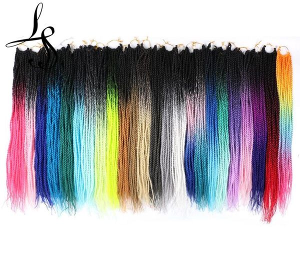 

22 inch black grey blue purple pink senegalese hair crochet braids 20 strandspack ombre braiding hair extensions bs239108624