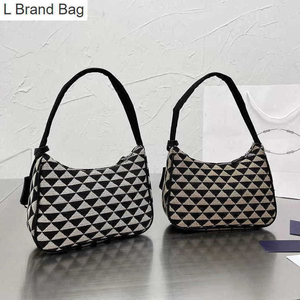 

l brand bag reedition 2000 woman bags hobo handbags lady fashion denim composite designers handbag shoulder bag triangular lattice crossbody, Black