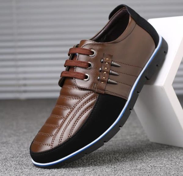 

men genuine leather shoes elastic band fashion design solid tenacity comfortable men039s shoes big sizes zy2515200052, Black