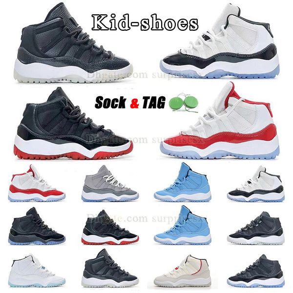 

dhgate retro kid shoes jumpman 11 basketball shoes cherry bred kid sneaker cool grey kids sneaker boys and girls toddler university 25th ann, Black