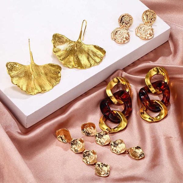 

earings women vintage earring earrings zircon jewelry, Golden