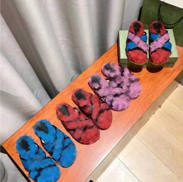 

2023 double g beach slippers fashion thick bottom cross straps sandal designer women summer shoes jacquard alphabet lady platform leather le, Black