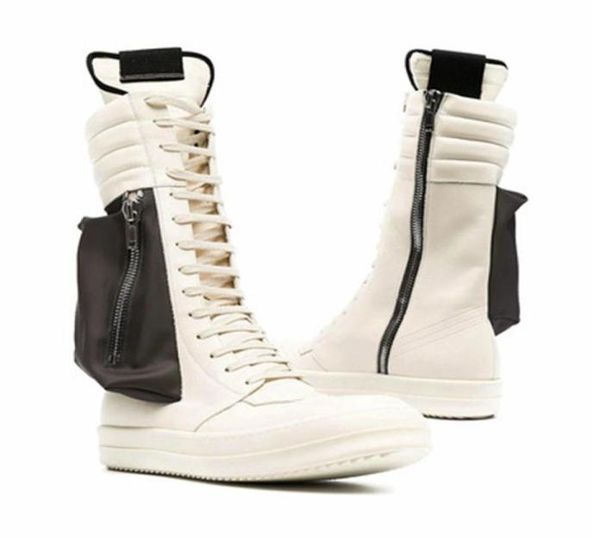 

flat sole men genuine leather lace up calf boots 2021 spring motorcycle boot man comfortable high fashion sneakers2576767, Black