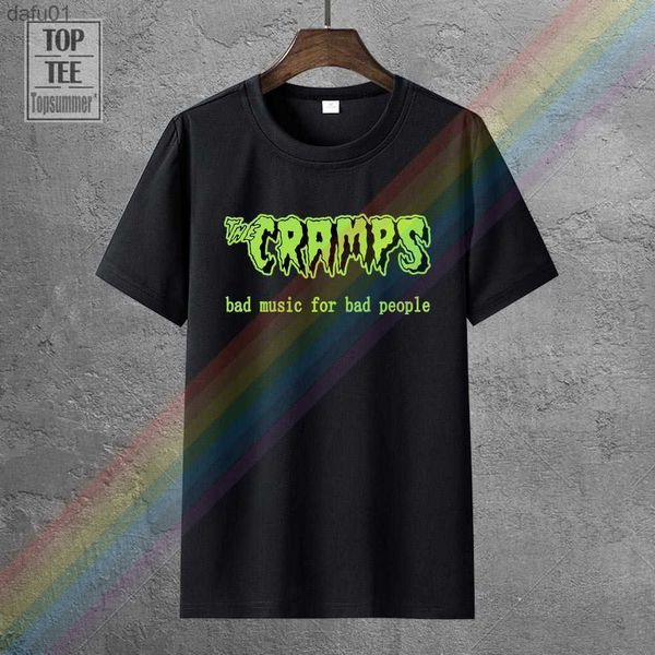 

men's t-shirts mens t-shirt the cramps bad music psychobilly horror lux interior garage s-5xl summer o neck tee tee l230520, White;black