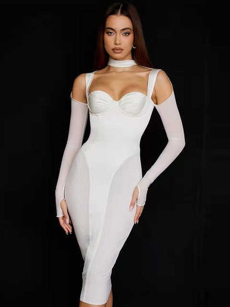 

chic women long sleeve dress mesh silk satin cupped lined open back proms party dress romatic date nights clothes, Black;gray