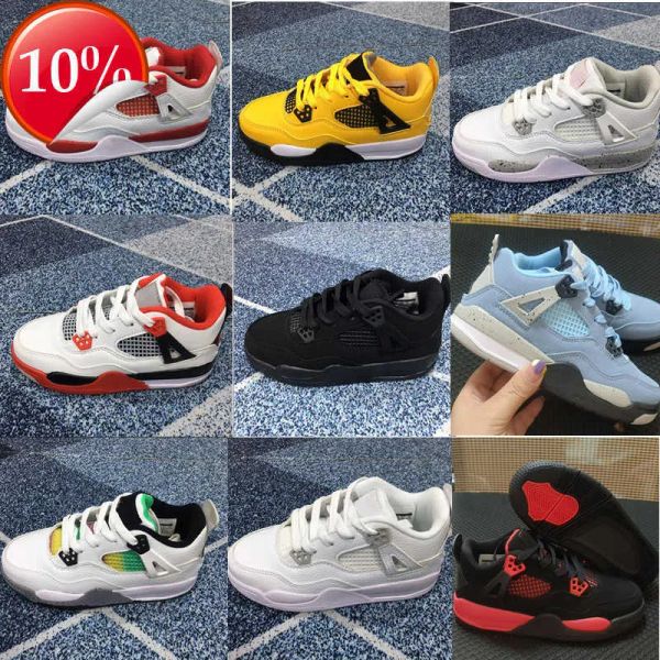 

white oreo td 4s kids baketball shoes university blue lightning rasta lemon venom alternate 89 boys girls gradeschool black cats sne rfr