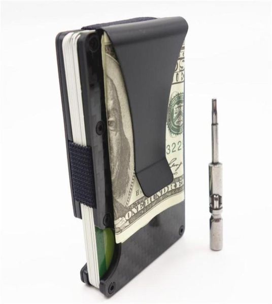 

new metal mini carbon fiber men id holder business card case2928306, Brown;gray