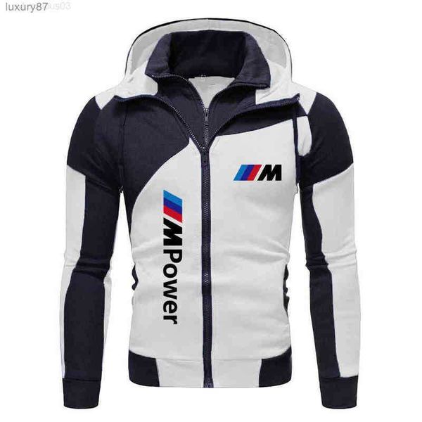 

2023 bmw jacket men sweatshirt zipper hoody spring autumn fleece cotton hoodies harajuku male clothing coat, Black