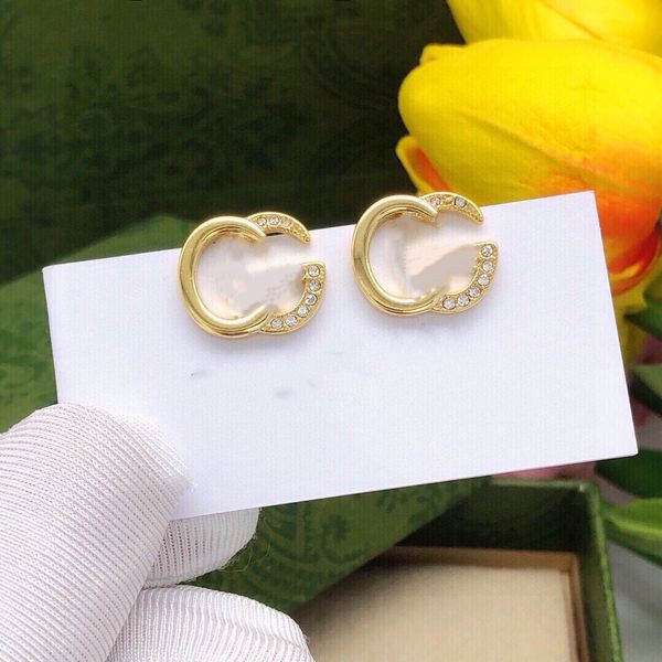 

luxury gold g stud earrings designer for women hoop earrings stud letter earrings jewelry ggity set valentine day gift engagement ag7a, Golden;silver