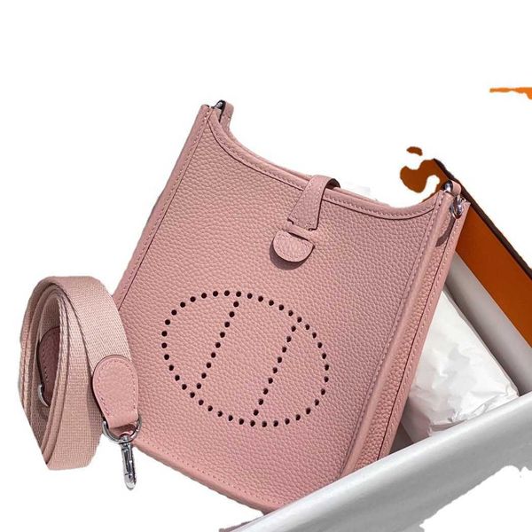 

designer bag pattern tote 2023 evelynbag bags h small real leather genuine casual cowhide hollow out litchi shoulder crossbody women's