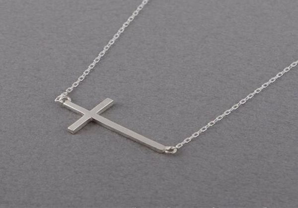 

fashion cross pendant for women necklace whole 18k gold silver plated7782118