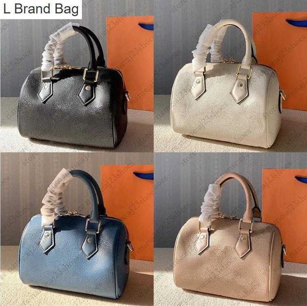 

l brand bag nano speedy bandouliere 16cm small tote bag big pattern embossed grained leather designer handbags 0qwq, Black