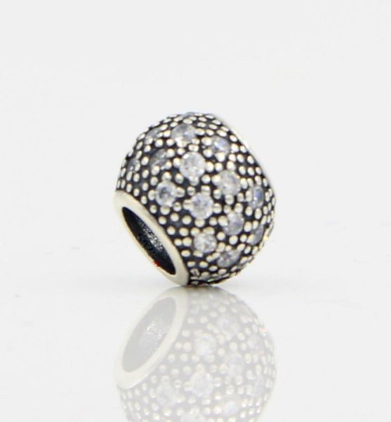 

test style cubic zircon beads round beads charms with large hole bead fits pandora charm bracelet necklace 100 925 sterling si2320133, Black