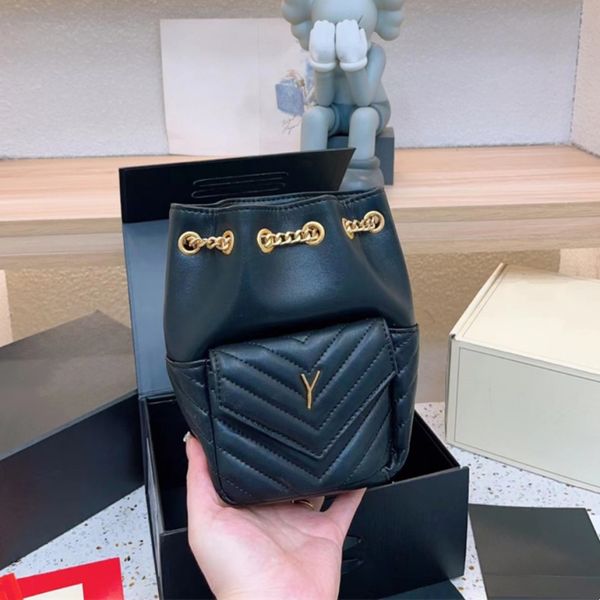 

2023 mini bucket designer bag crossbody bag luxury shoulder tote bag fashion cross body woman leather chain buckets totes gold letters 5a