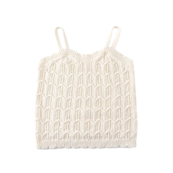 

girls' suspender hollowed out vest knitted suspender summer girls' vest baby children's tank dh045, Blue