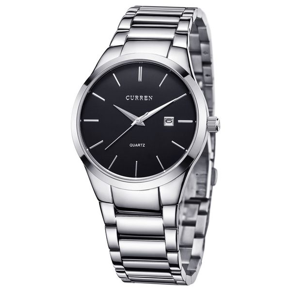 

luxury mens quartz watches 40mm automatic watch mechanical with aaas auto date stainless steel band classic business wristwatches dhgate, Slivery;brown