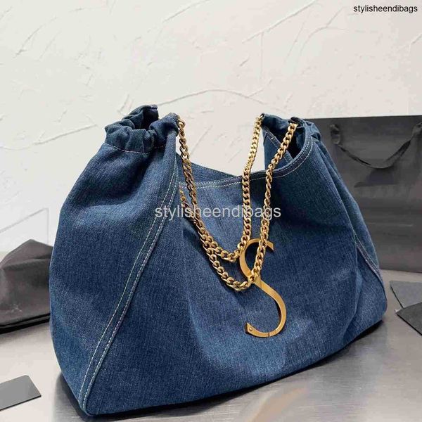 

stylisheendibags totes the tote bag designer bag women chain denim bag handbags womens fashion classic large capacity oversize handbag