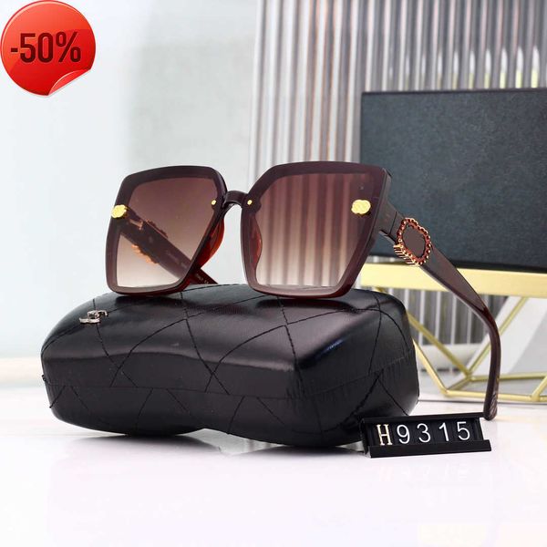 

luxury men's sunglasses 9315 vintage metal designer glasses polarized letter sunglasses outdoor glasses beach luxury brand, White;black