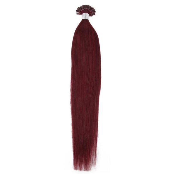 

whole 200spack 08gs 14039039 24quot keratin stick u tip human hair extensions brazilian hair 99j burgundy dhl fa8392429, Black