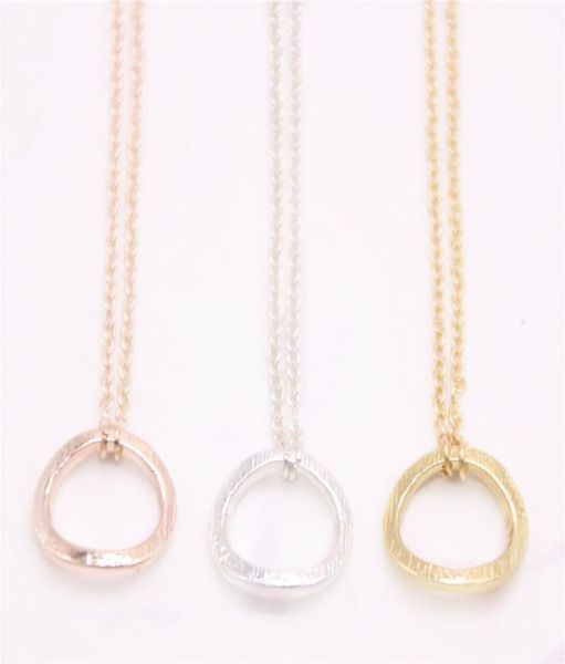 

geometric simple circle pendant necklace arc design necklaces for women whole3876583, Silver